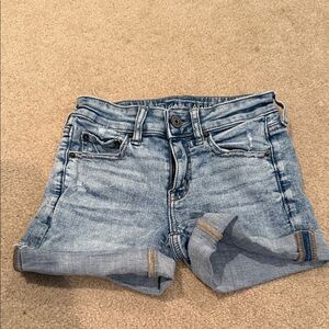 Midi Blue Denim Shorts